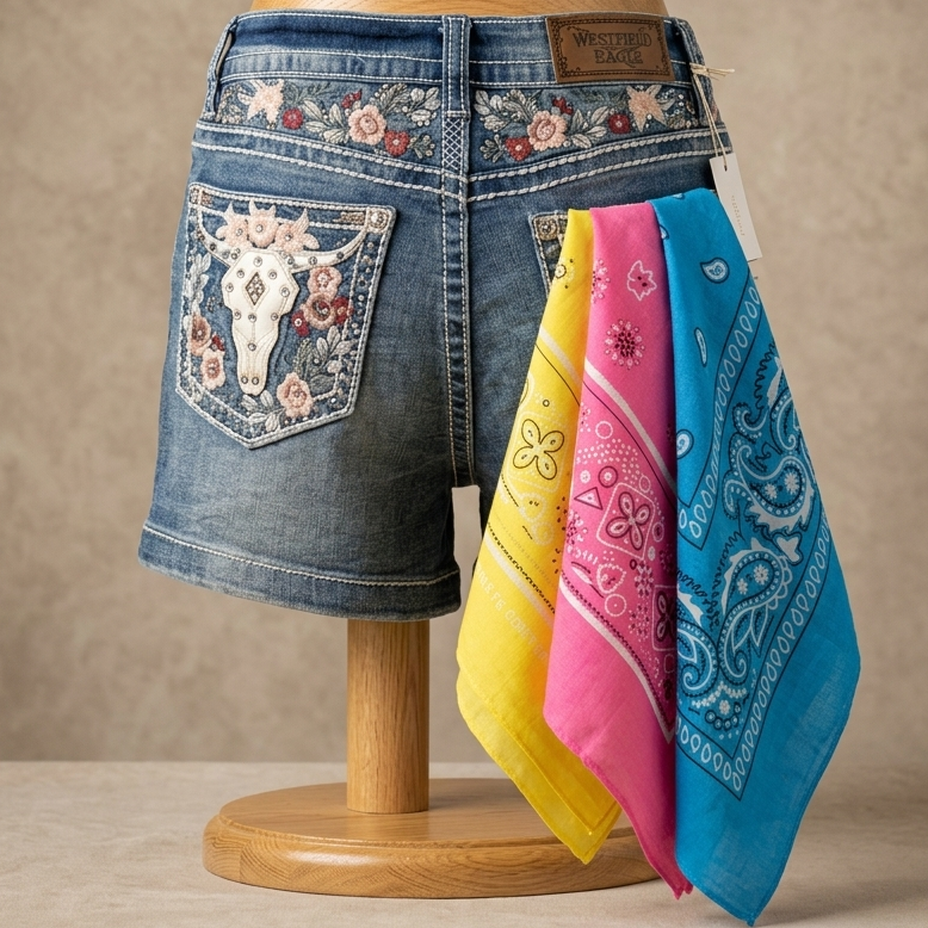 Colourful paisley bandanas